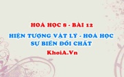 Sự biến đổi chất là gì? Ví dụ về sự biến đổi chất, hiện tượng vật lý và hiện tượng hoá học - Hoá 8 bài 12